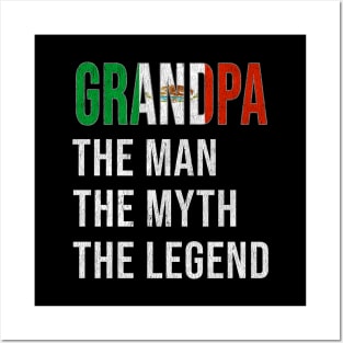 Grand Father Mexican Grandpa The Man The Myth The Legend - Gift for Mexican Dad With Roots From  Mexico Posters and Art